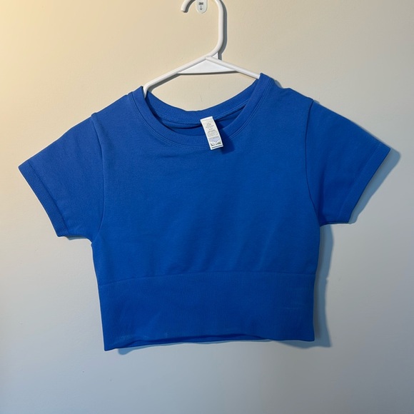 aerie Tops - Offline By Aerie Sidewalk Seamless Tee In Blue - XS